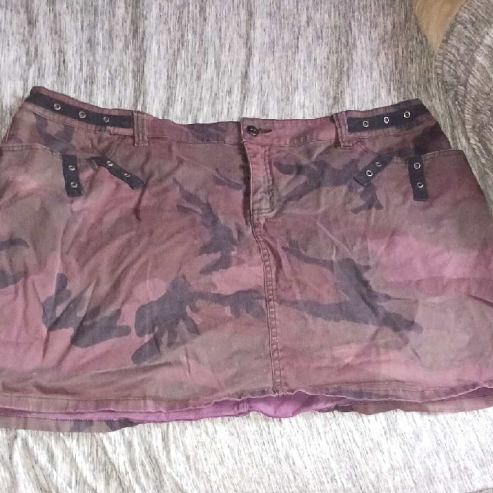 Tripp NYC Purple Pink Cargo Mini Skirt Resort